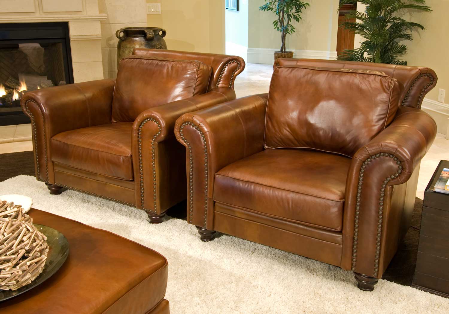Top Grain Leather Dining Room Chairs