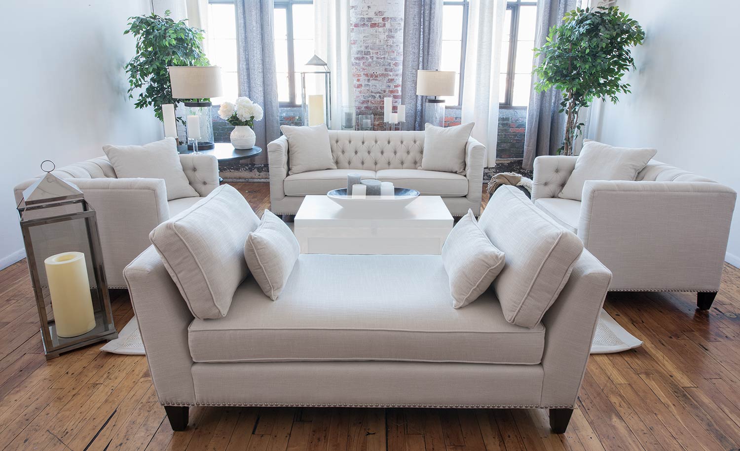 ELEMENTS Fine Home Furnishings South Beach 4-Piece Fabric Sofa Set