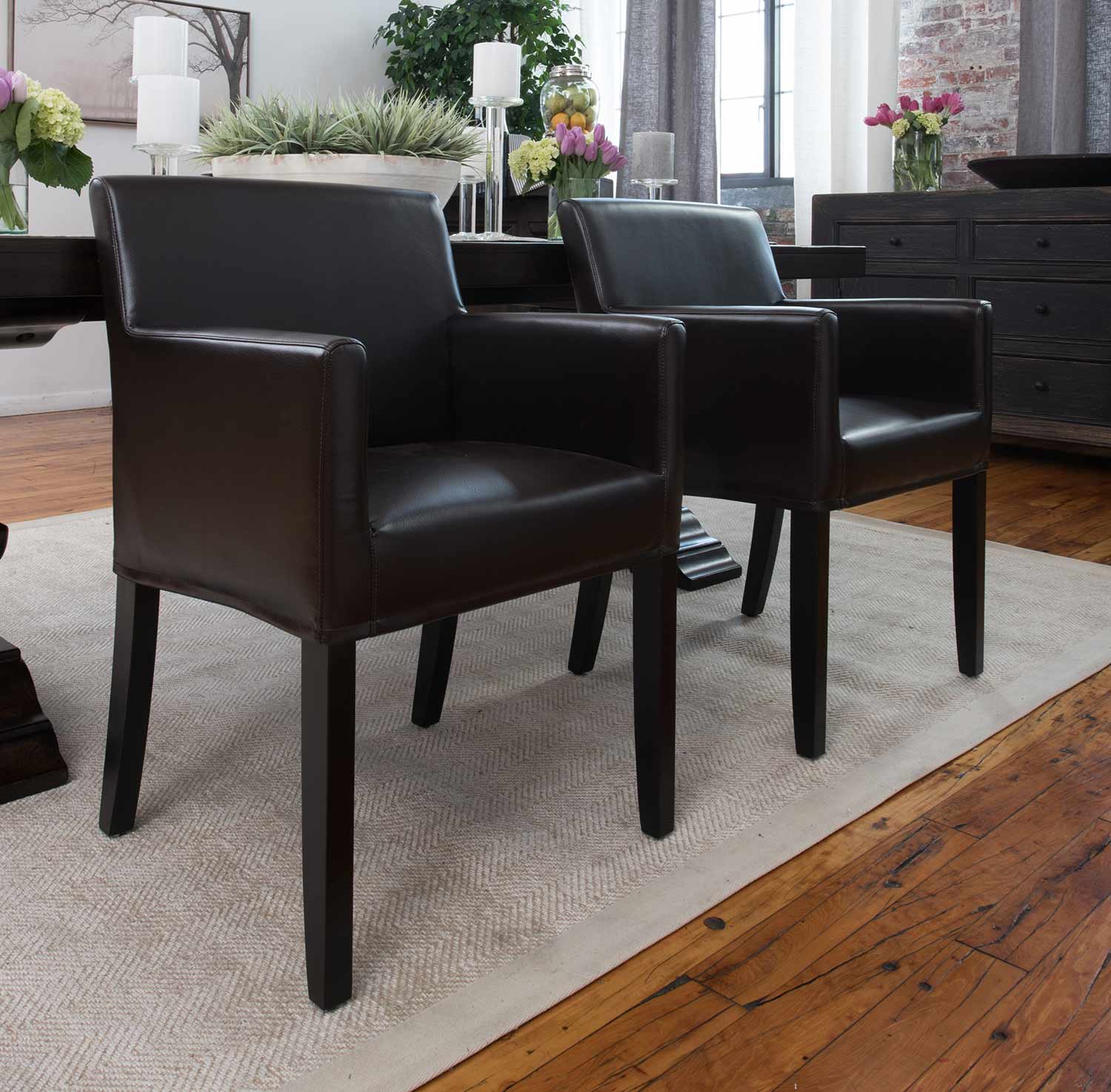 ELEMENTS Fine Home Furnishings Studio 2-Piece Dining Chairs - Truffle