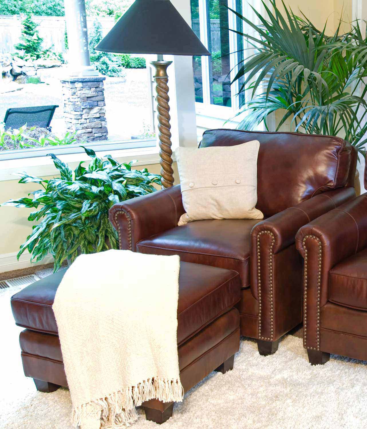 ELEMENTS Fine Home Furnishings Winslow 2Piece Set Top Grain Leather