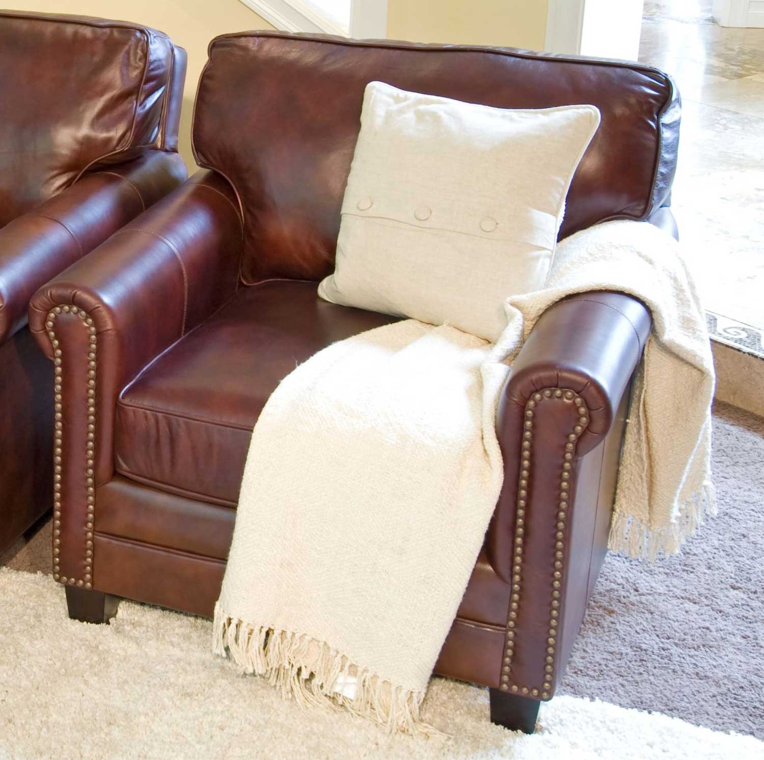 ELEMENTS Fine Home Furnishings Winslow 2Piece Set Top Grain Leather