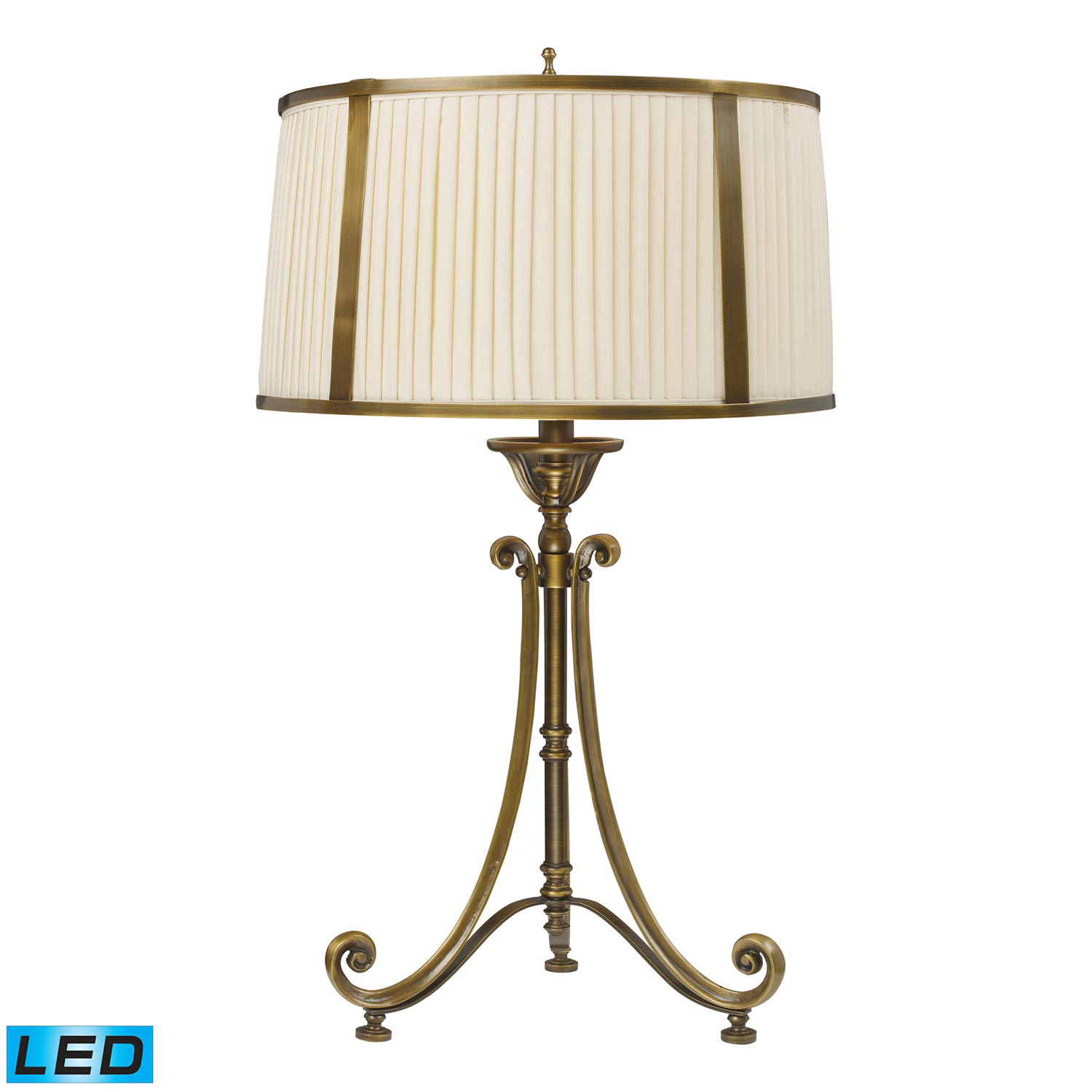Elk Lighting 11052/1-LED Williamsport Table Lamp - Vintage Brass Patina