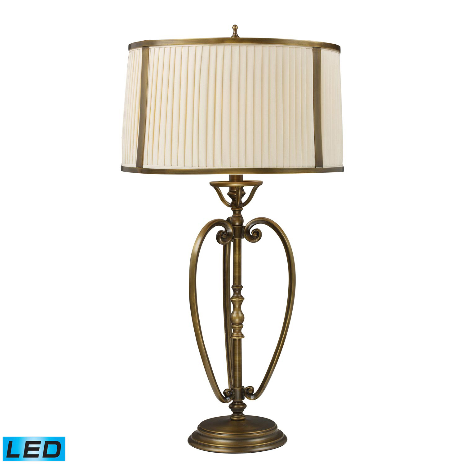 Elk Lighting 11053/1-LED Williamsport Table Lamp - Vintage Brass Patina