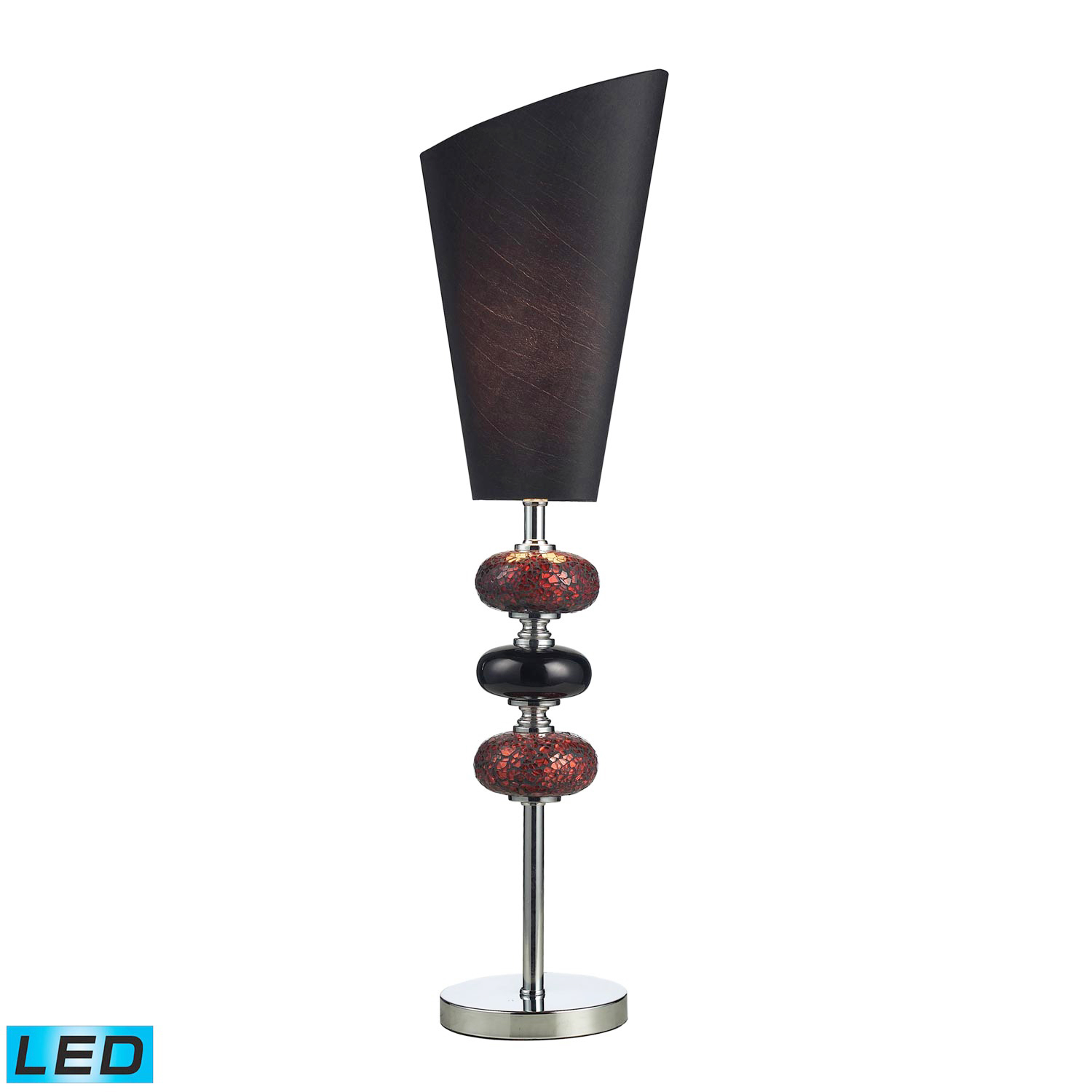 Elk Lighting 111-1081-LED Delta Table Lamp - Mossica Glass, Chrome