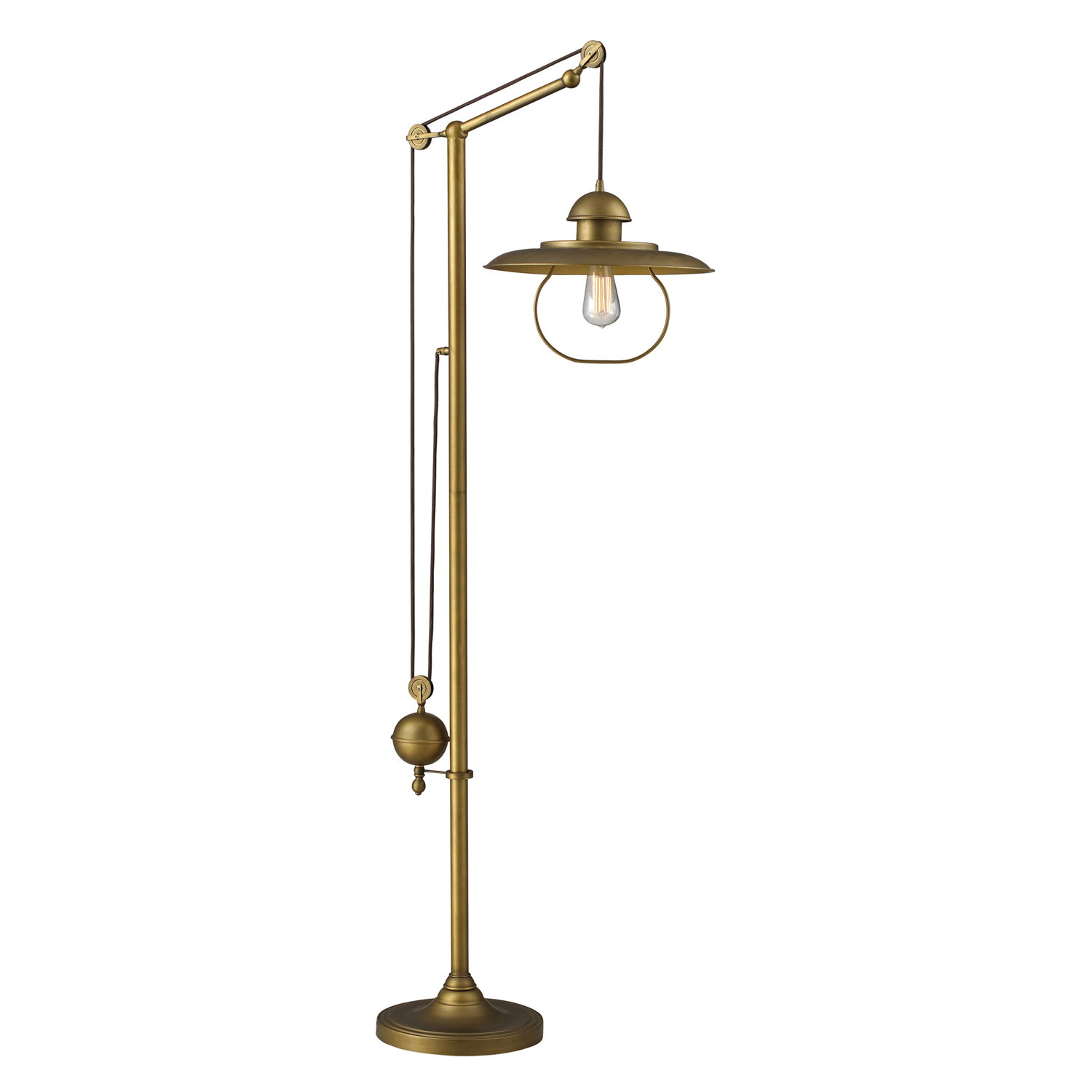 Elk Lighting 65101-1 Farmhouse Floor Lamp - Antique Brass