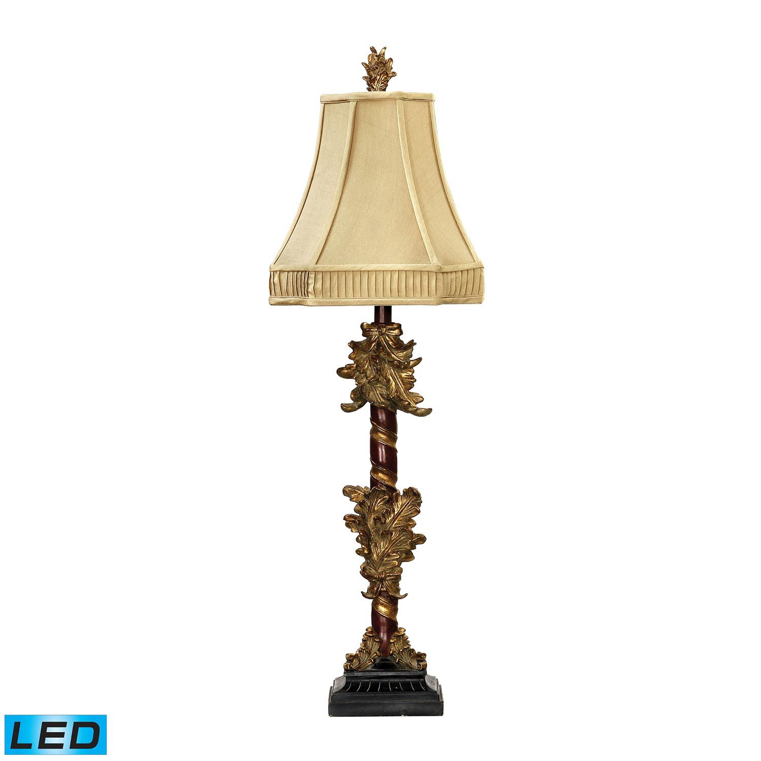 Elk Lighting 91-036-LED Leaf Cluster Candlestick Table Lamp - Gold Leaf / Black