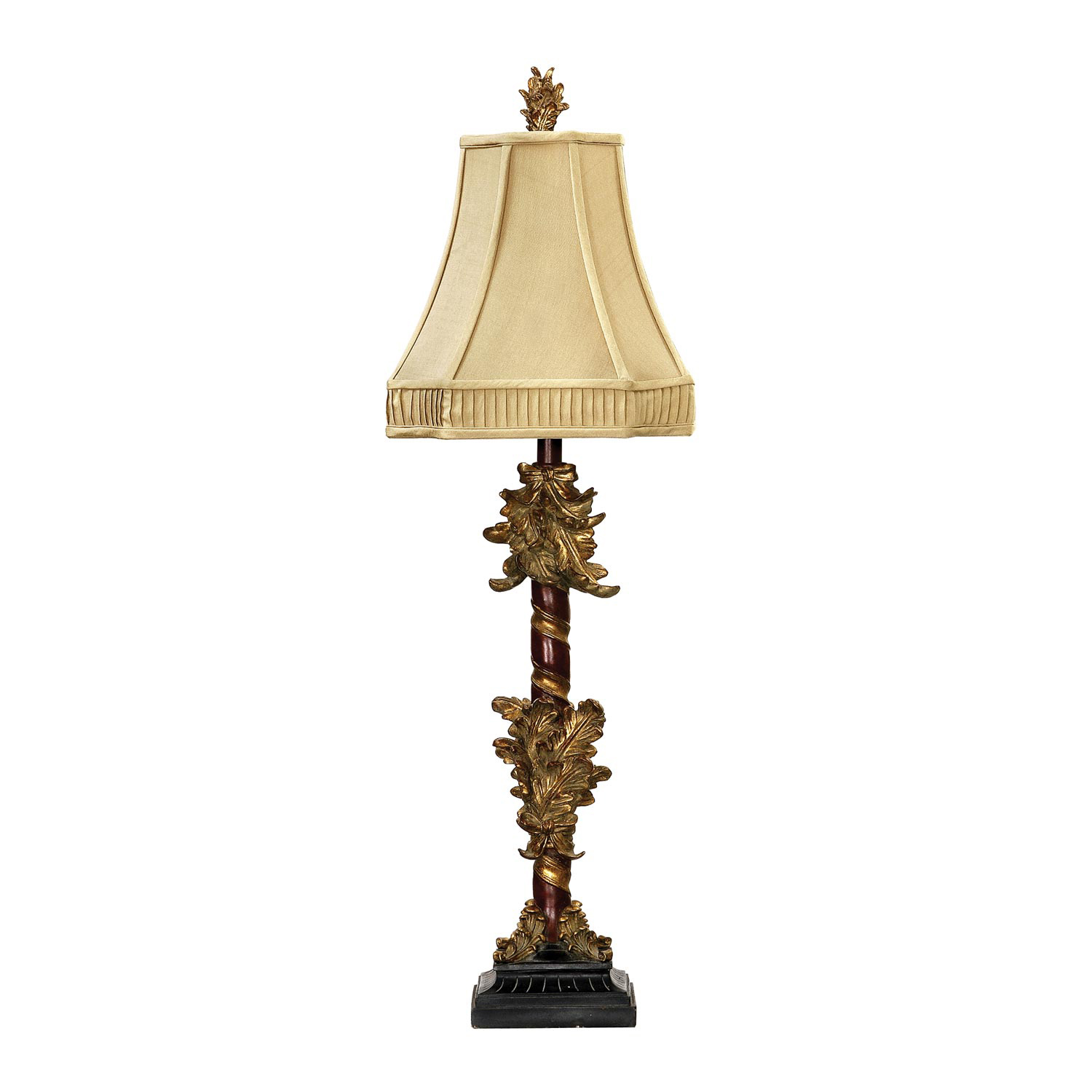 Elk Lighting 91-036 Leaf Cluster Candlestick Table Lamp - Gold Leaf / Black