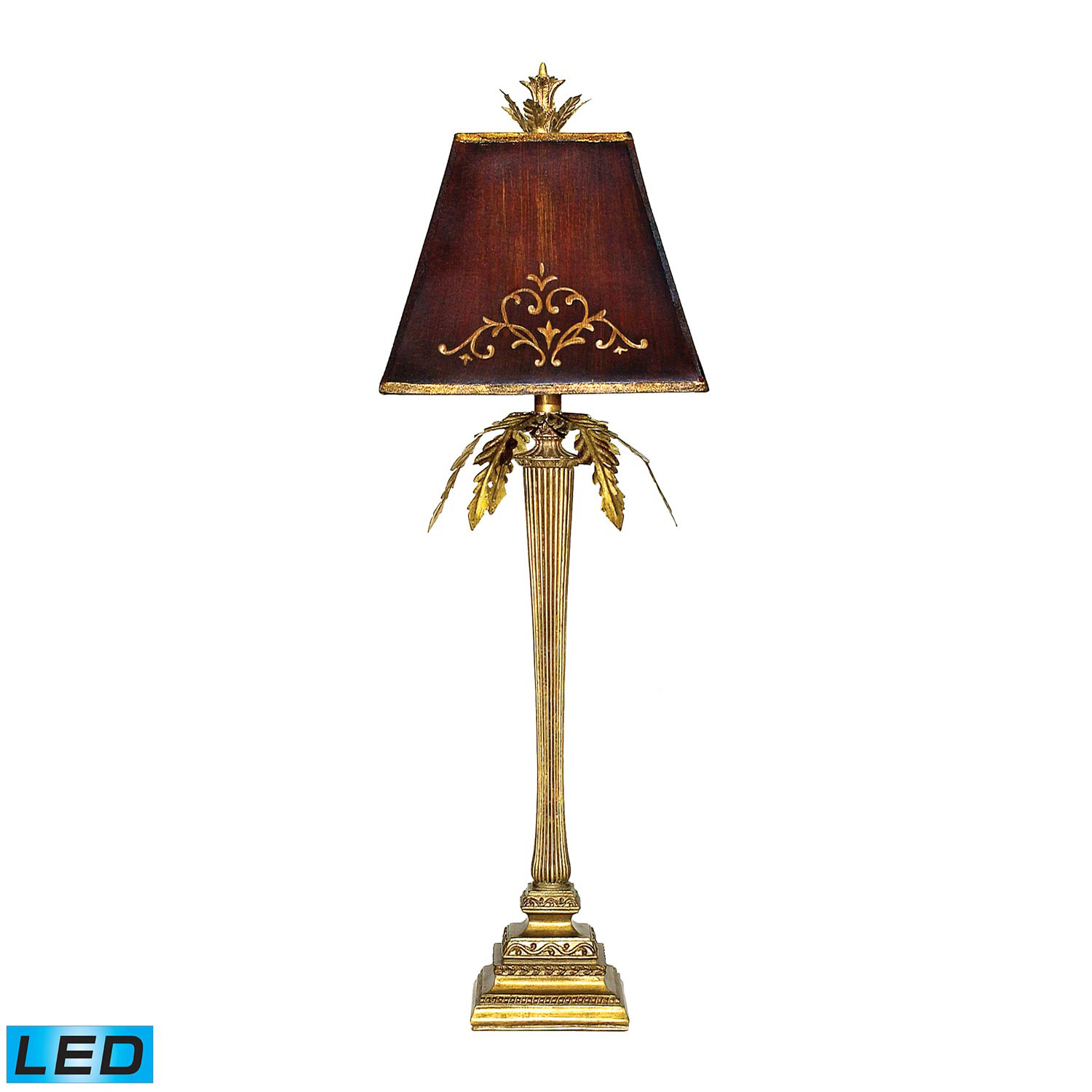 Elk Lighting 91-078-LED Draping Leaf Table Lamp - Gold Leaf