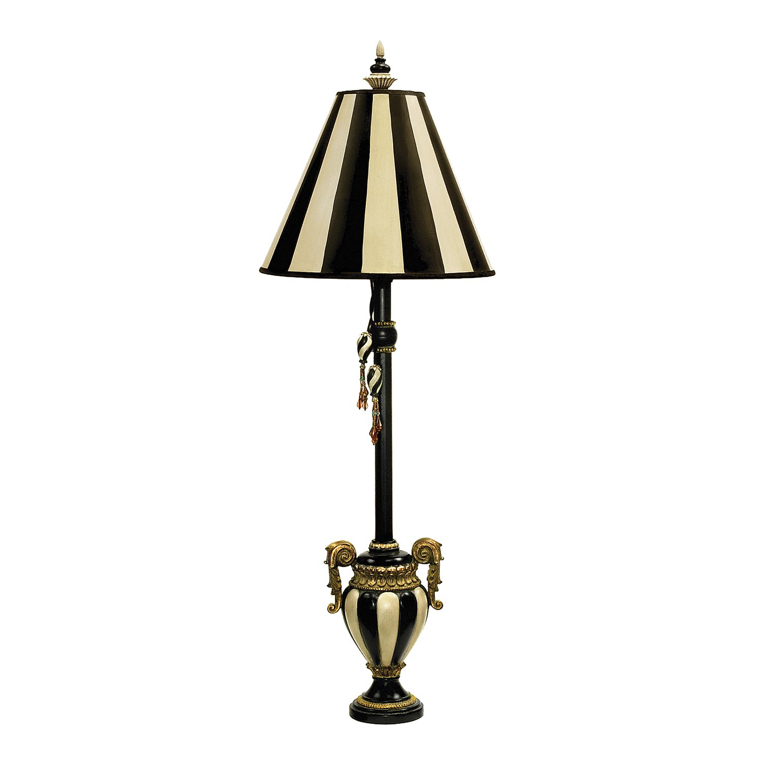 Elk Lighting 91-234 Carnival Stripe Table Lamp - Black / Antique White