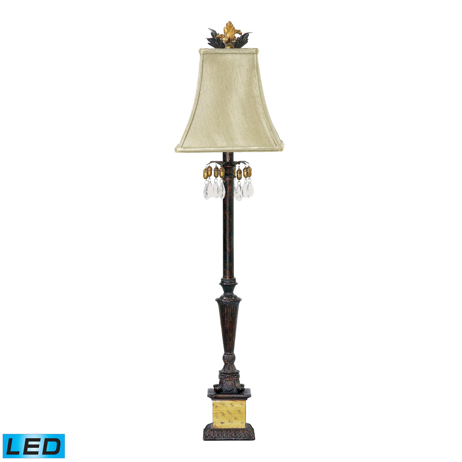 Elk Lighting 91-267-LED Acorn Drop Table Lamp - Black / Era Gold