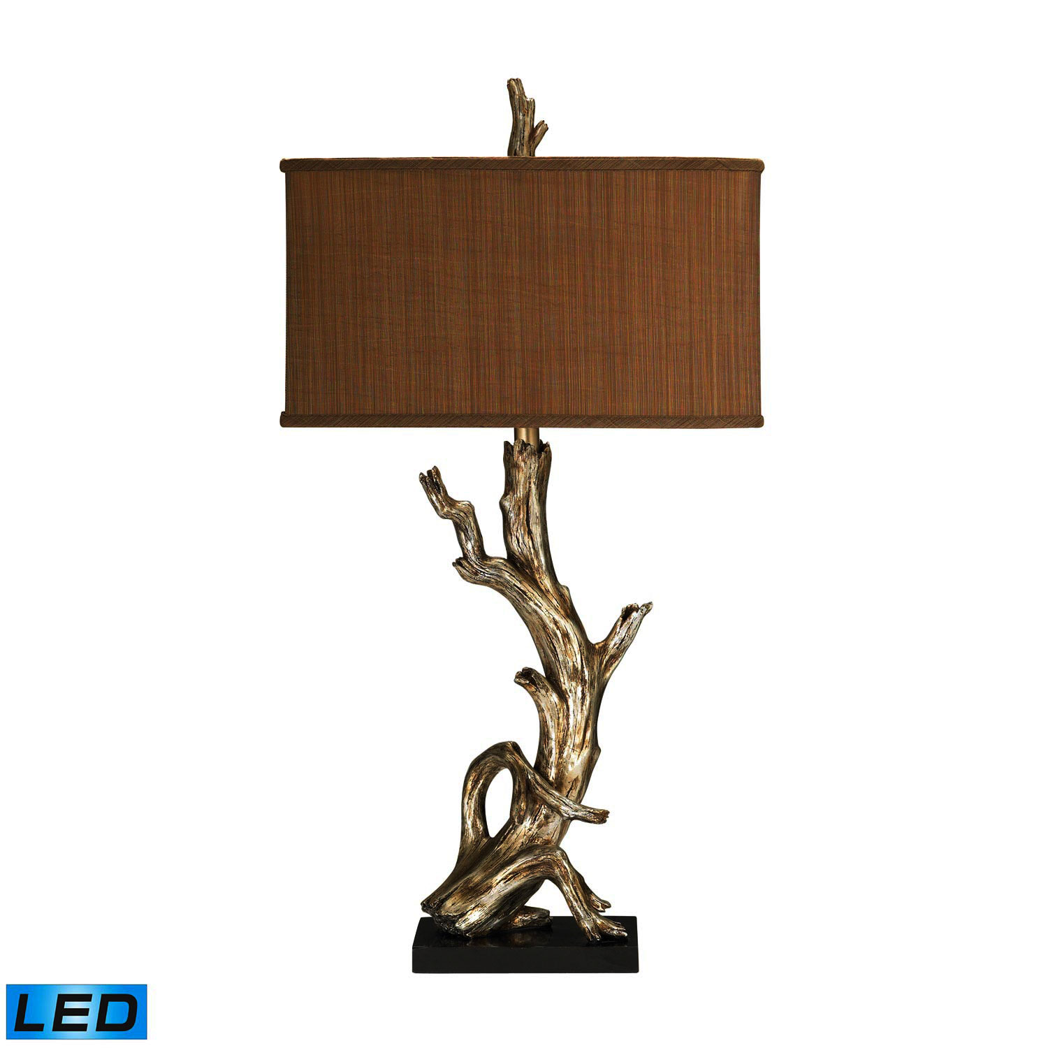 Elk Lighting 91-840-LED Driftwood Table Lamp - Silver Leaf