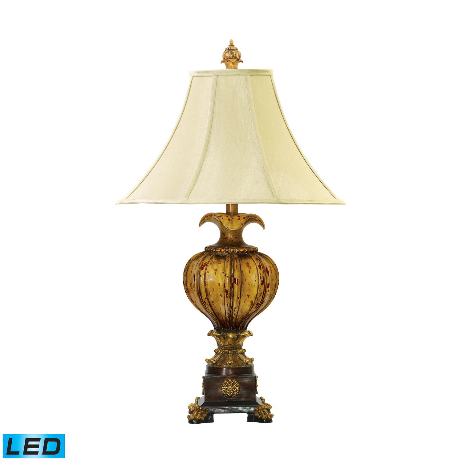 Elk Lighting 93-449-LED Leaf Footed Urn Table Lamp