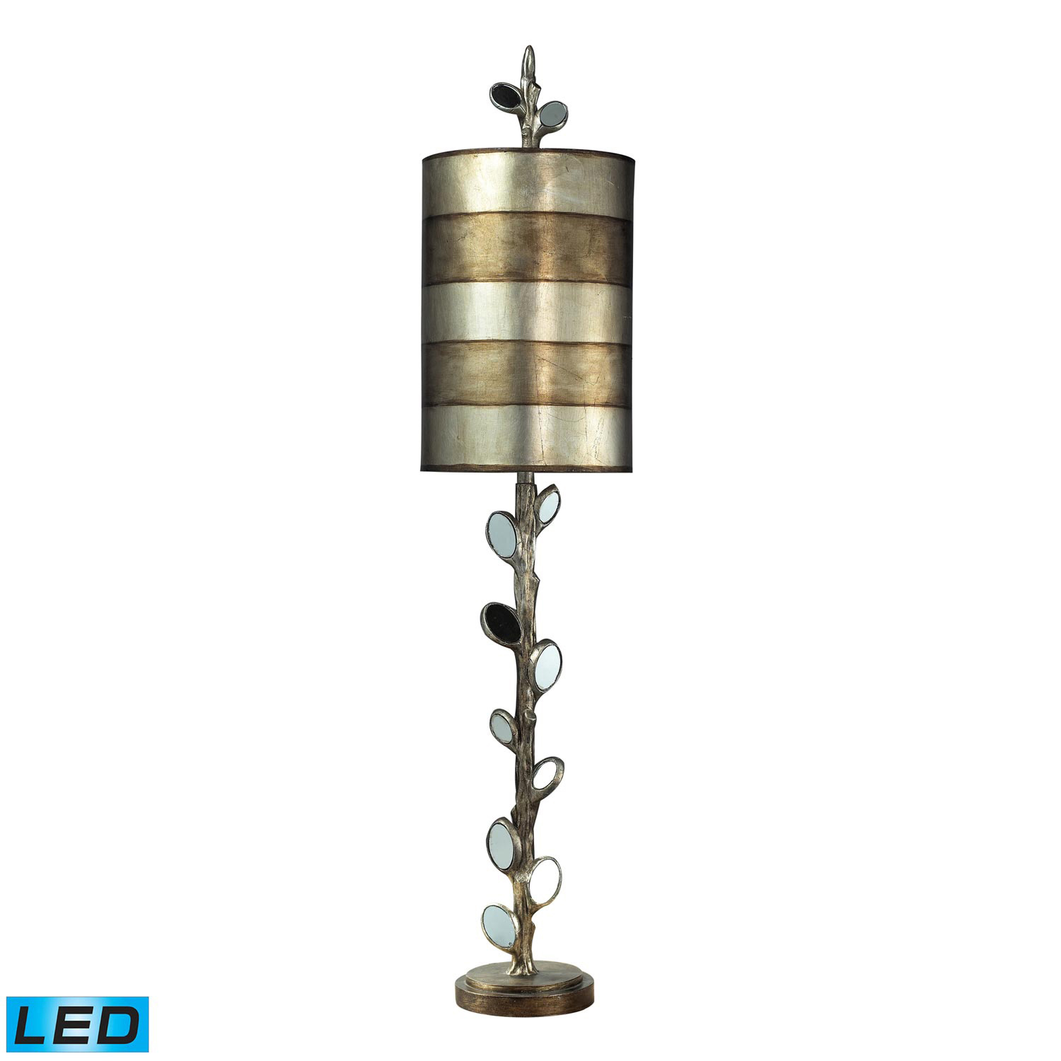Elk Lighting 93-9111-LED Amherst Table Lamp - Mirror and Antique Silver