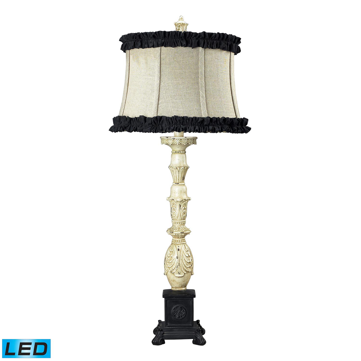 Elk Lighting 93-9158-LED La Place Table Lamp - Antique White / Matte Black