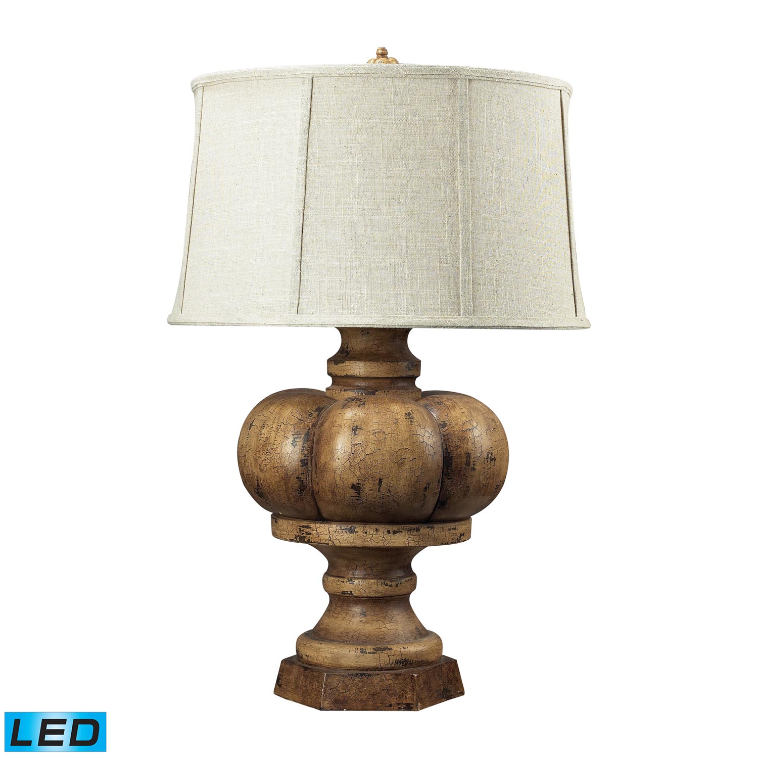 Elk Lighting 93-9187-LED Eden Roc Table Lamp - Burnt Oak