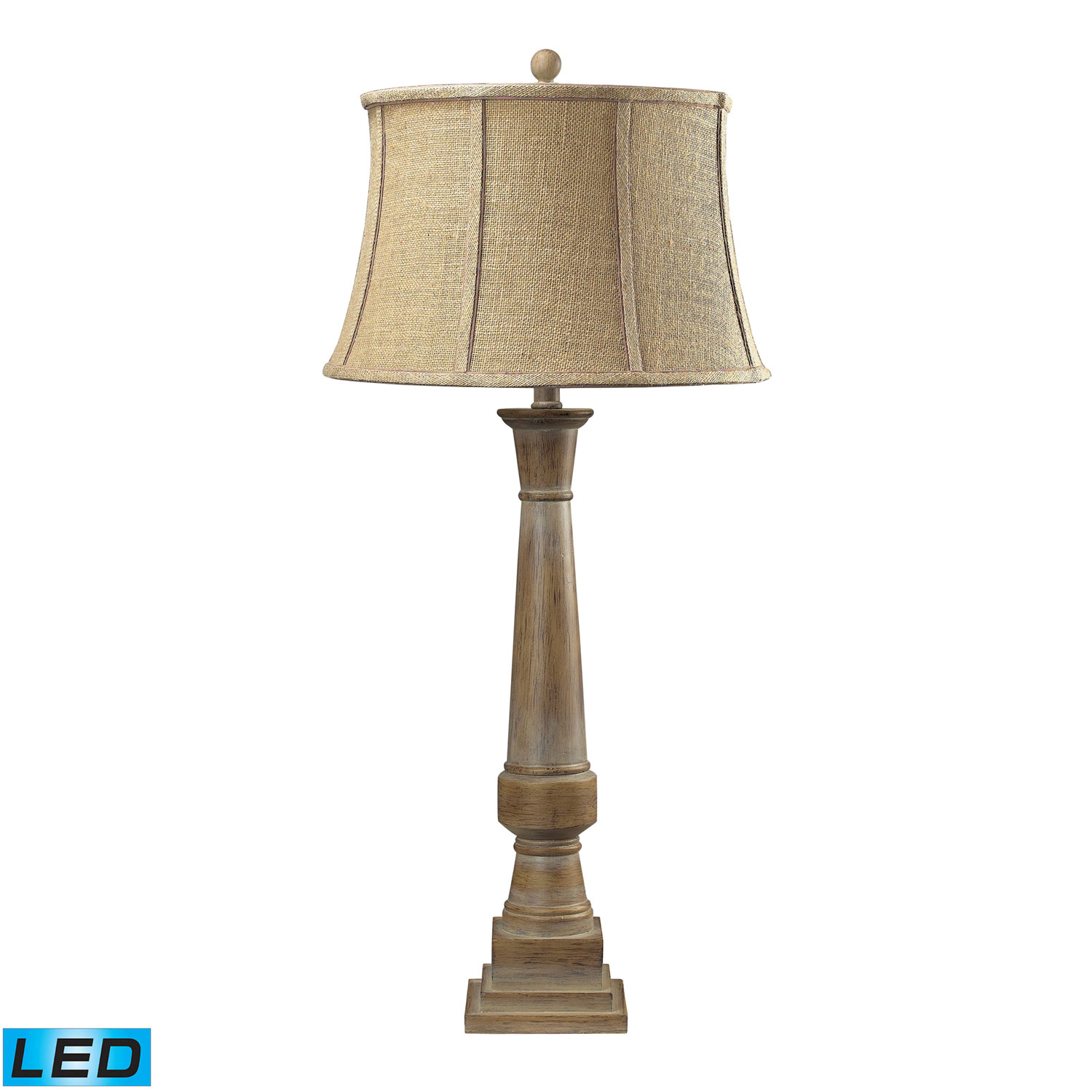 Elk Lighting 93-9245-LED Lyerly Table Lamp - Bleached Wood