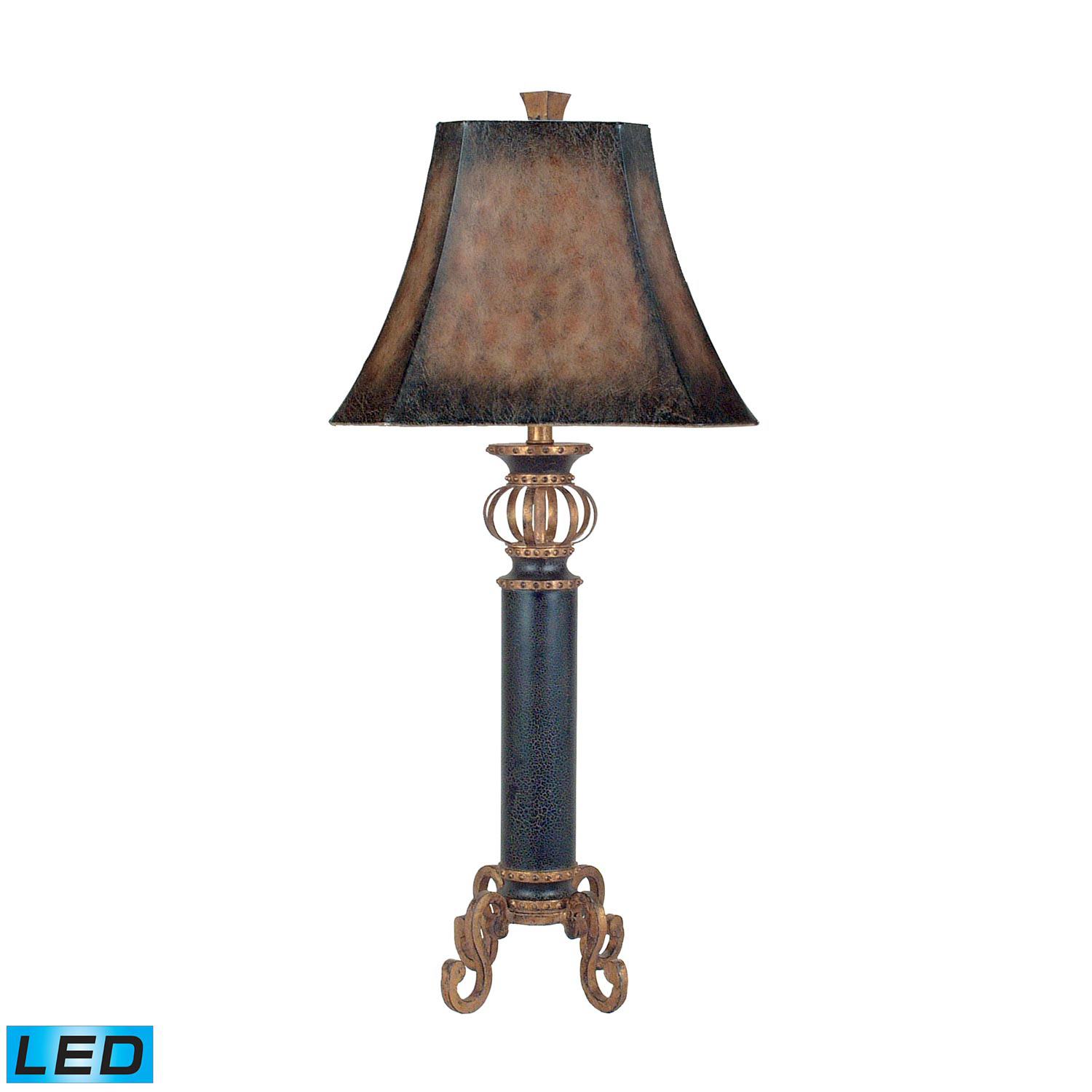 Elk Lighting 96-634-LED Iron Footed Column Table Lamp