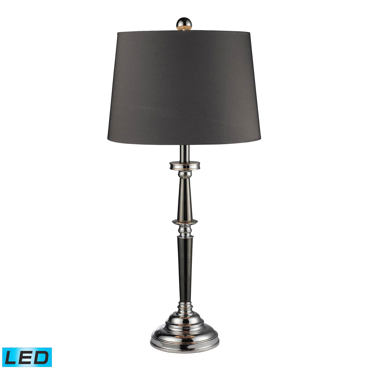Elk Lighting D1406-LED Monaca Table Lamp - Black Nickel and Chrome