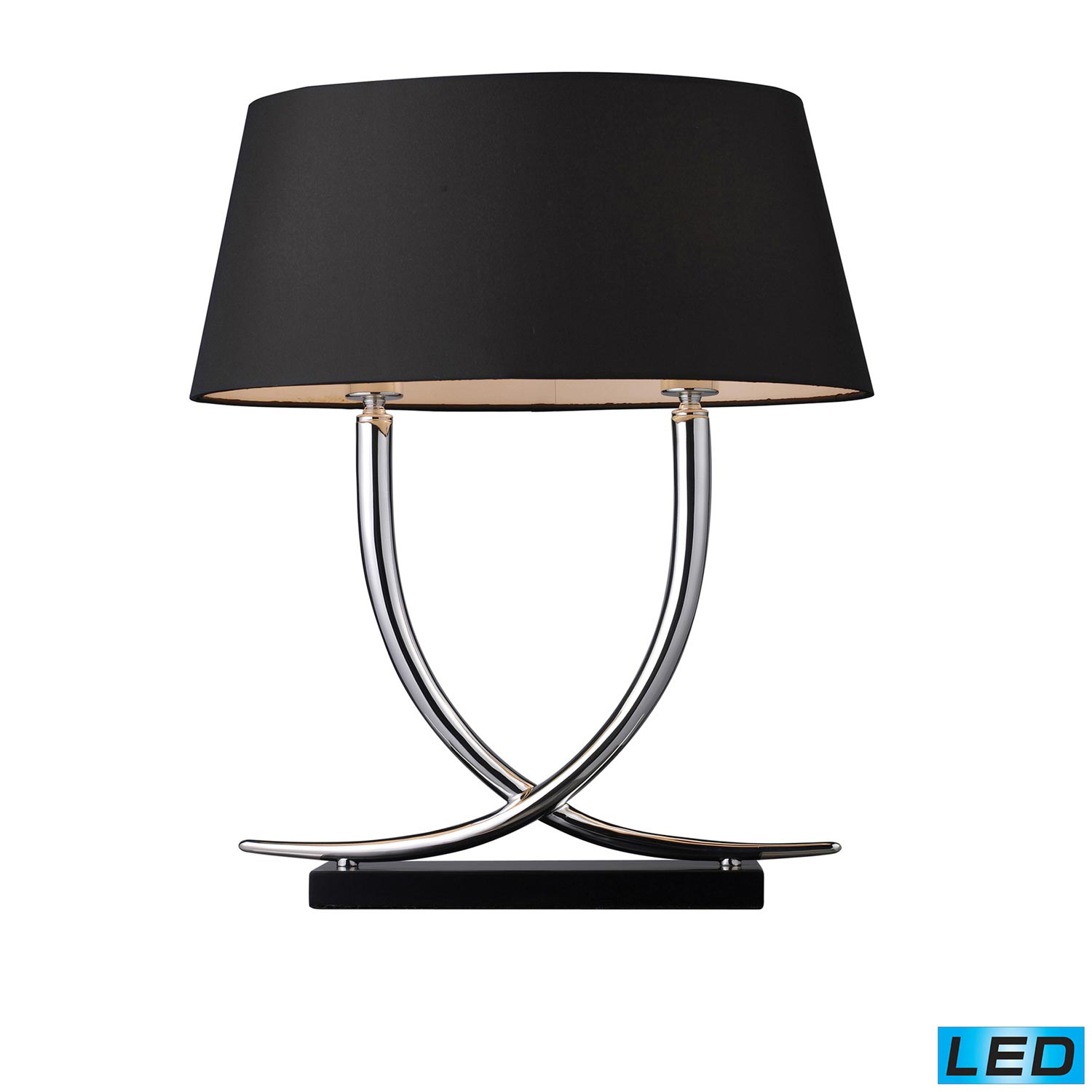 Elk Lighting D1486-LED Park East Table Lamp - Chrome and Black