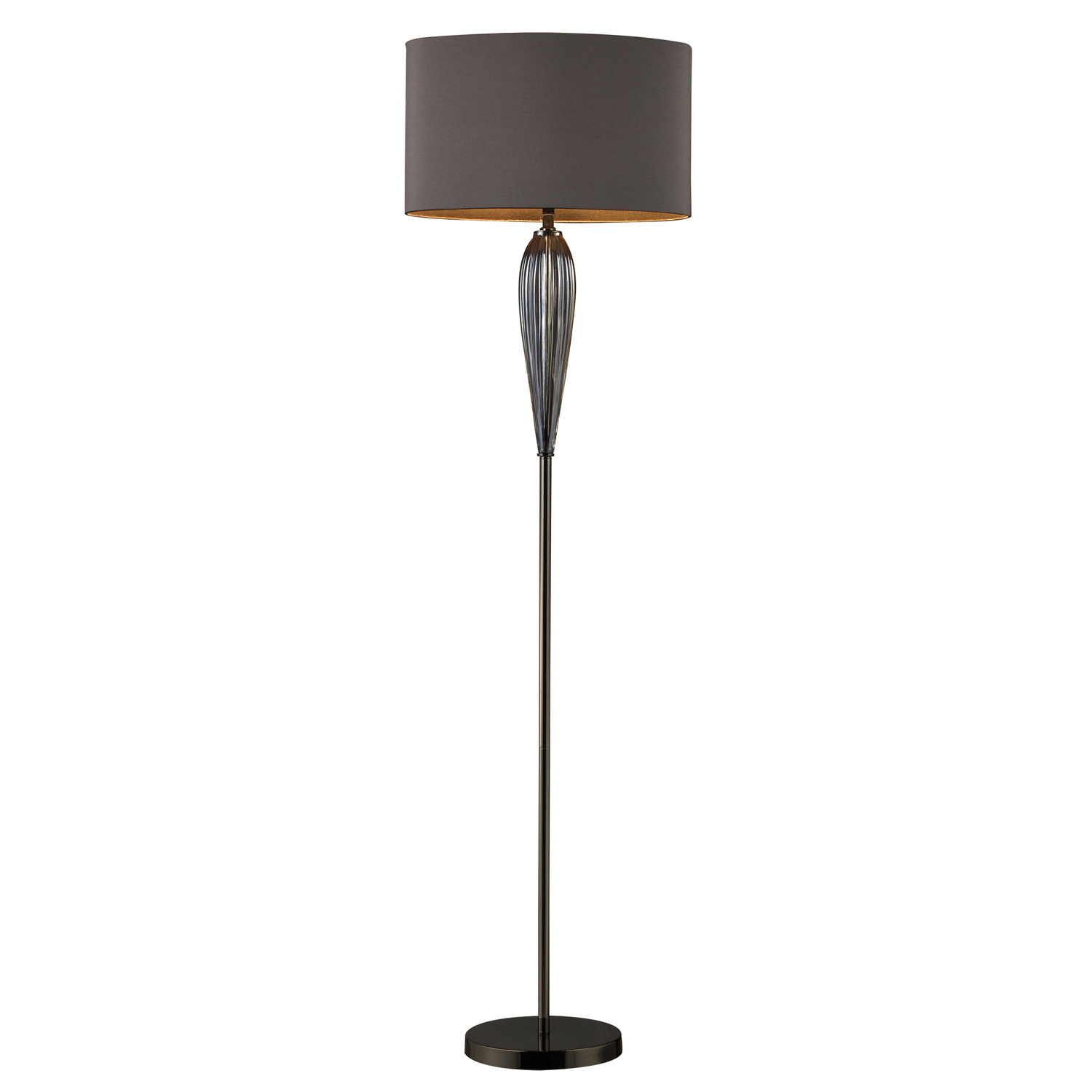 Elk Lighting D1598 Carmichael Floor Lamp - Steel Smoked and Black Nickel