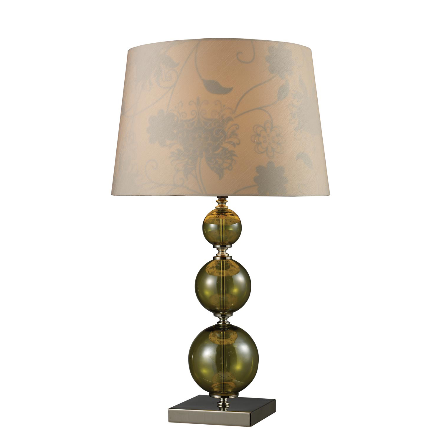 Elk Lighting D1611 Sharon Hill Table Lamp - Vivi Green and Polished Nickel