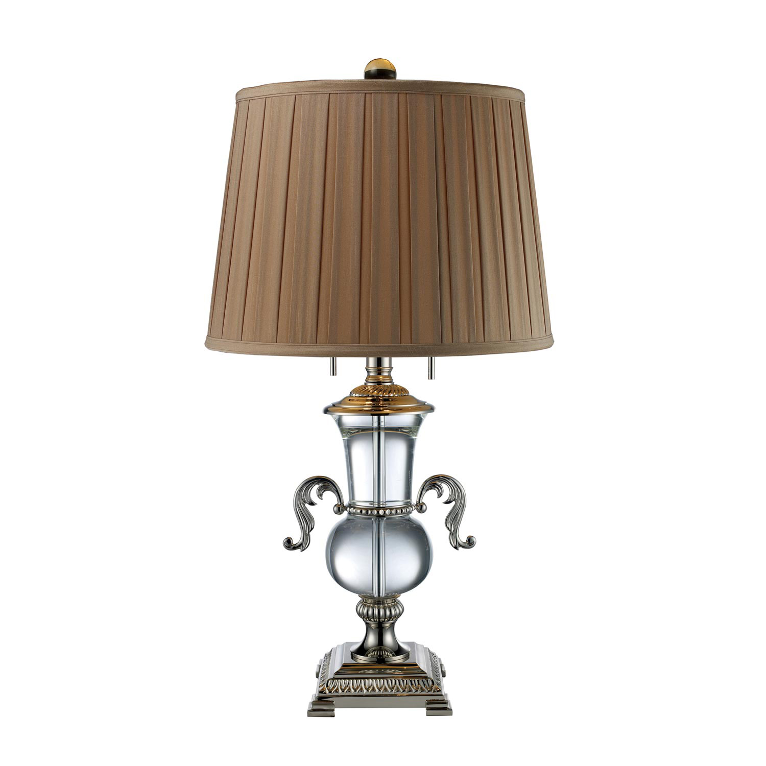 Elk Lighting D1810 Raven Table Lamp - Clear Crystal and Polished Nickel