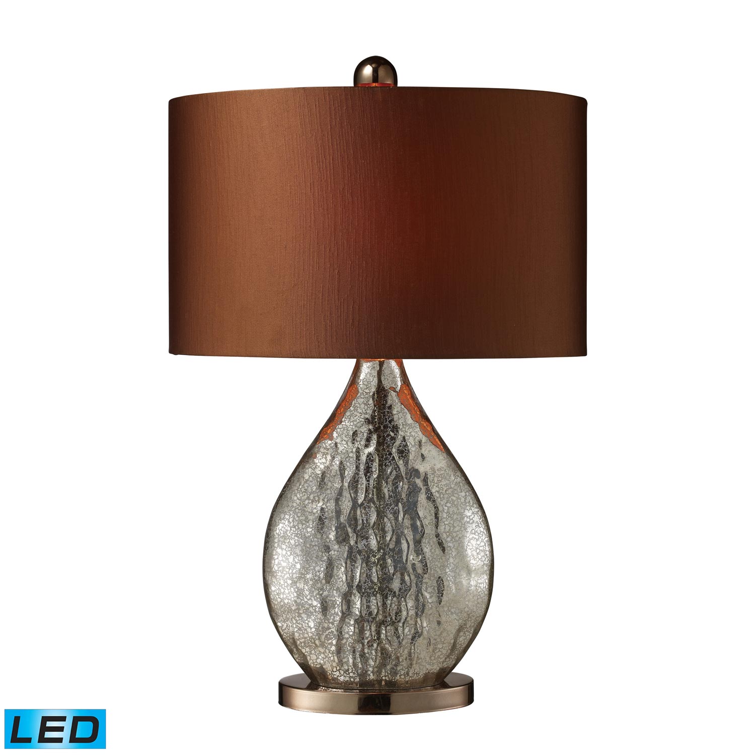 Elk Lighting D1889-LED Sovereign Table Lamp - Antique Mercury Glass with Coffee Plating