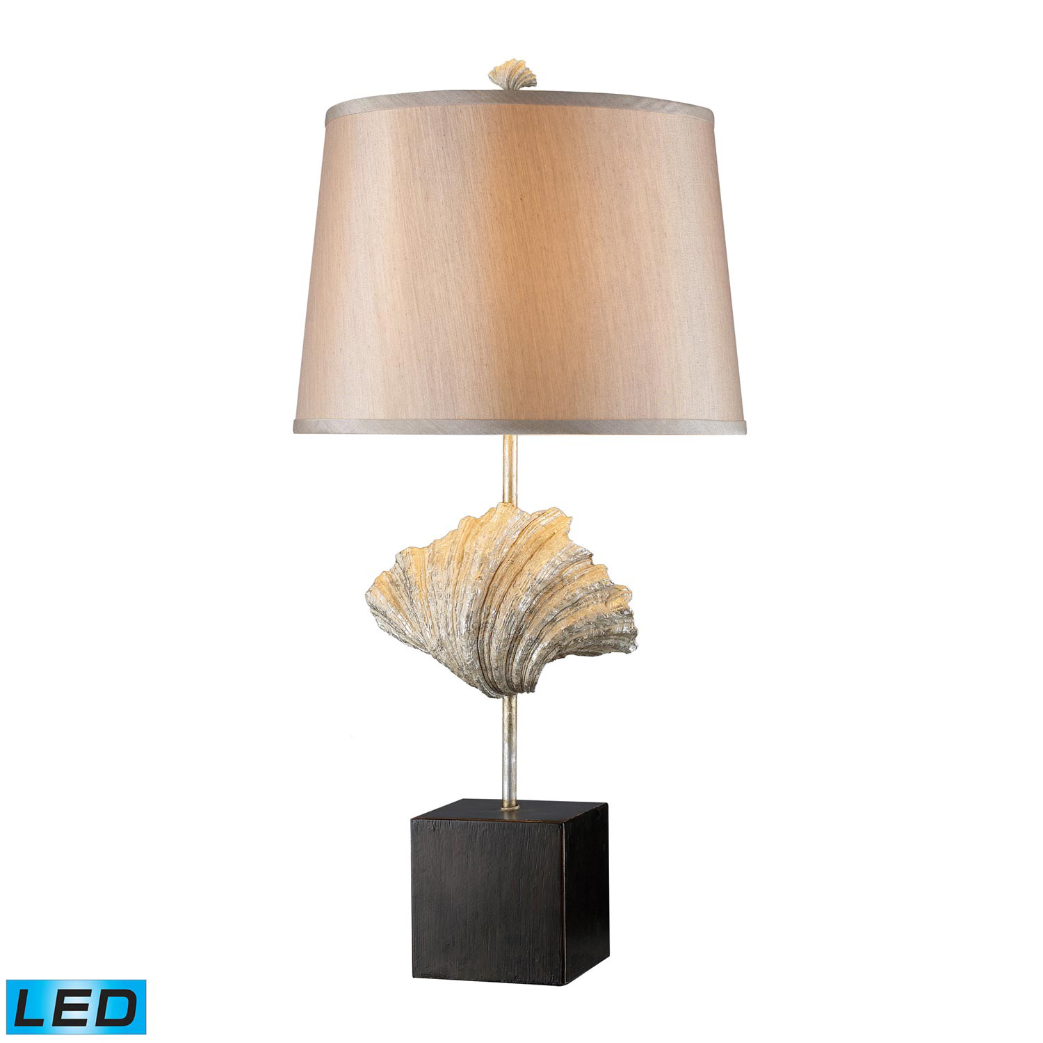 Elk Lighting D1976-LED Edgewater Table Lamp - Oyster Shell and Dark Bronze