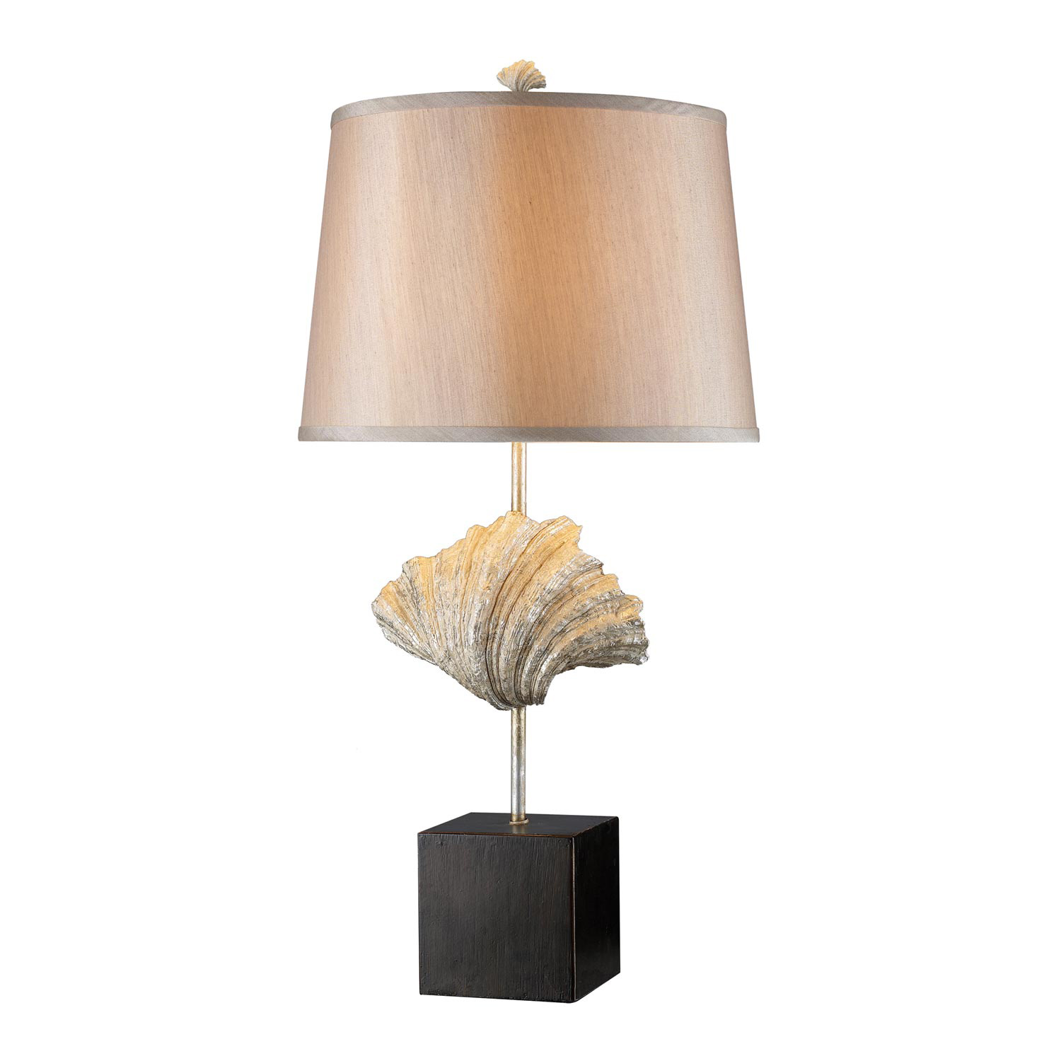 Elk Lighting D1976 Edgewater Table Lamp - Oyster Shell and Dark Bronze