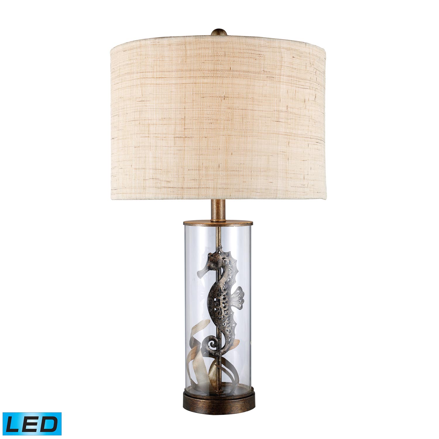 Elk Lighting D1980-LED Largo Table Lamp - Bronze and Clear Glass
