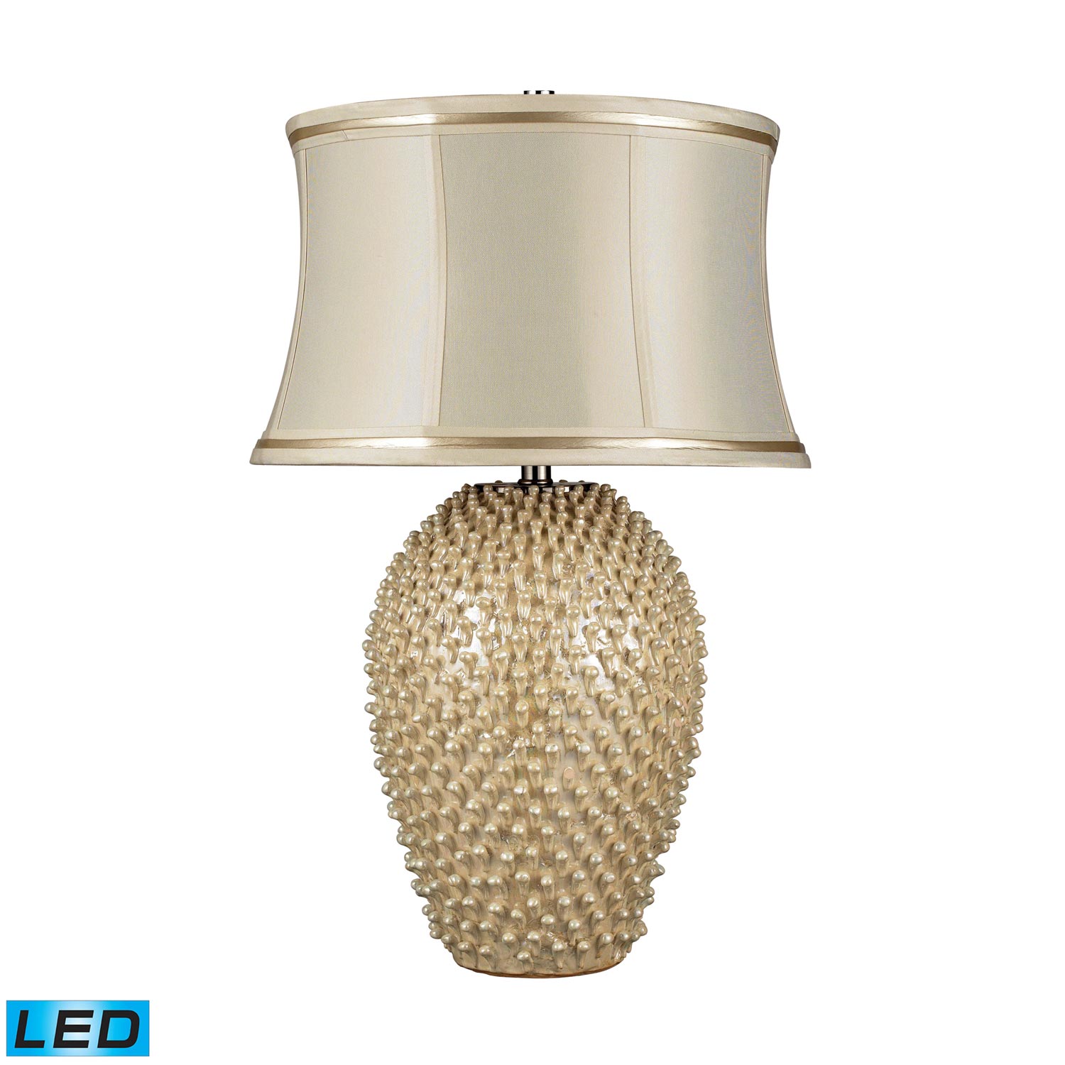 Elk Lighting D2112-LED Pineville Table Lamp - Pearlescent Cream
