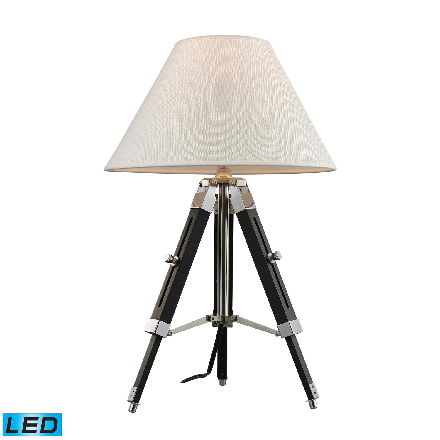 Elk Lighting D2125-LED Studio Table Lamp - Chrome and Black