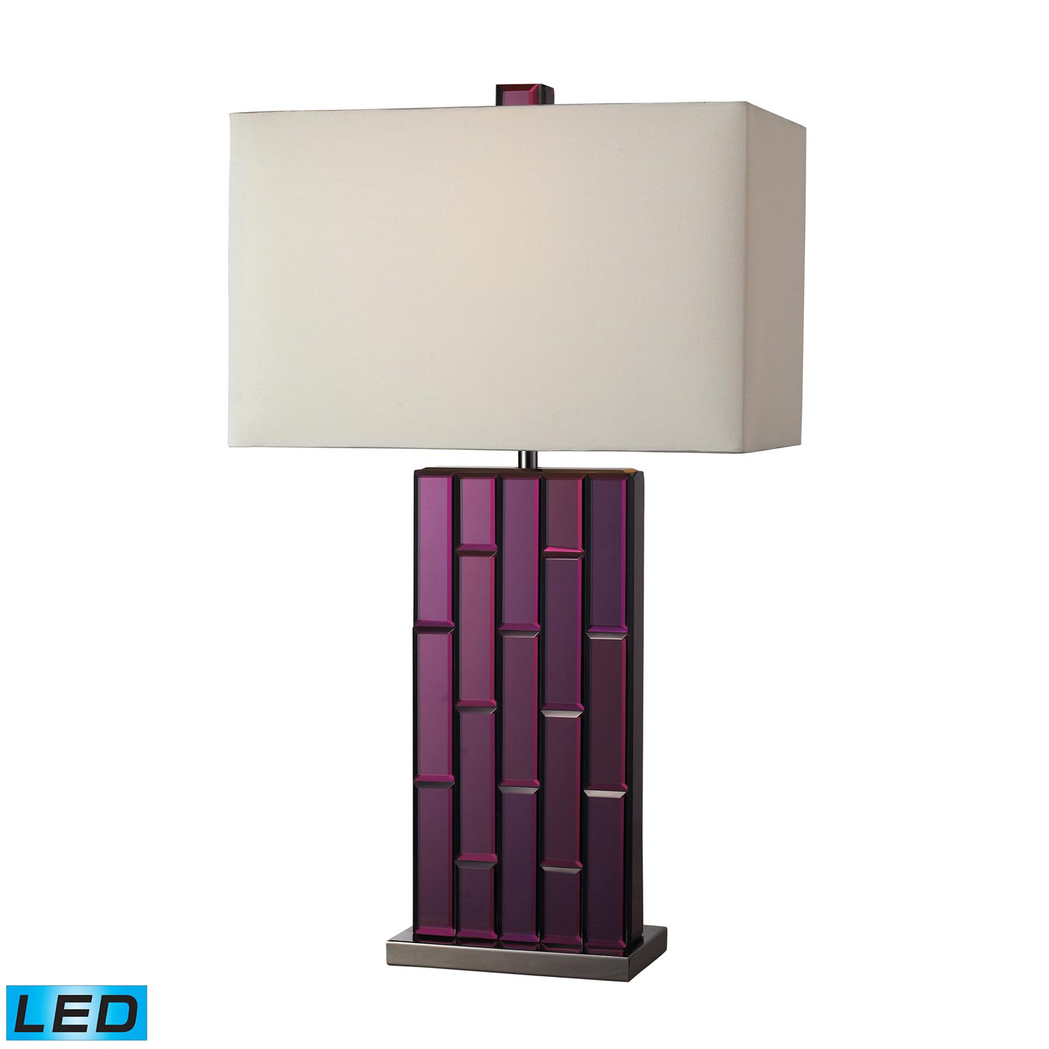 Elk Lighting D2162-LED Avalon Table Lamp - Purple Mirror and Black Nickel