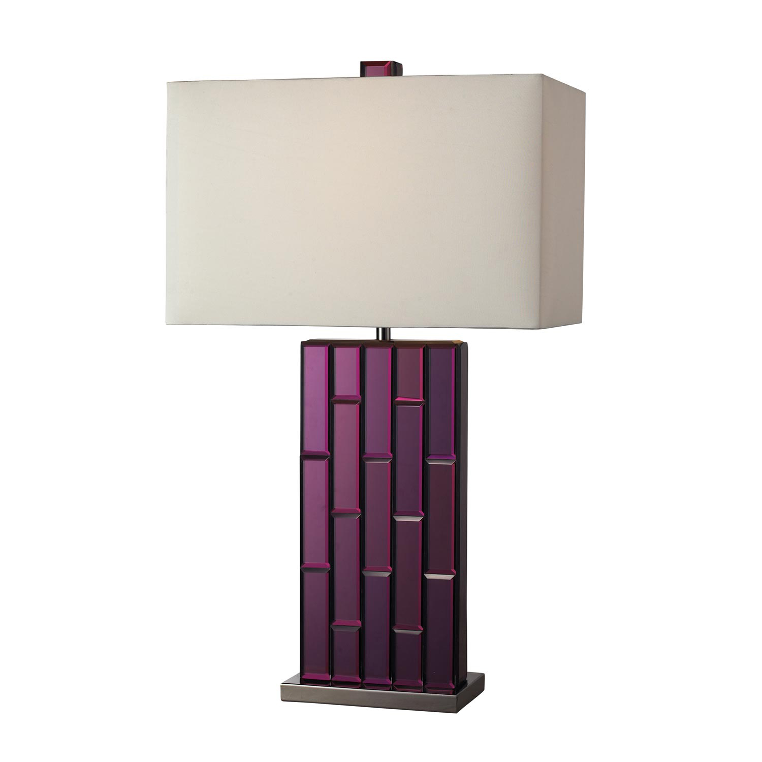Elk Lighting D2162 Avalon Table Lamp - Purple Mirror and Black Nickel