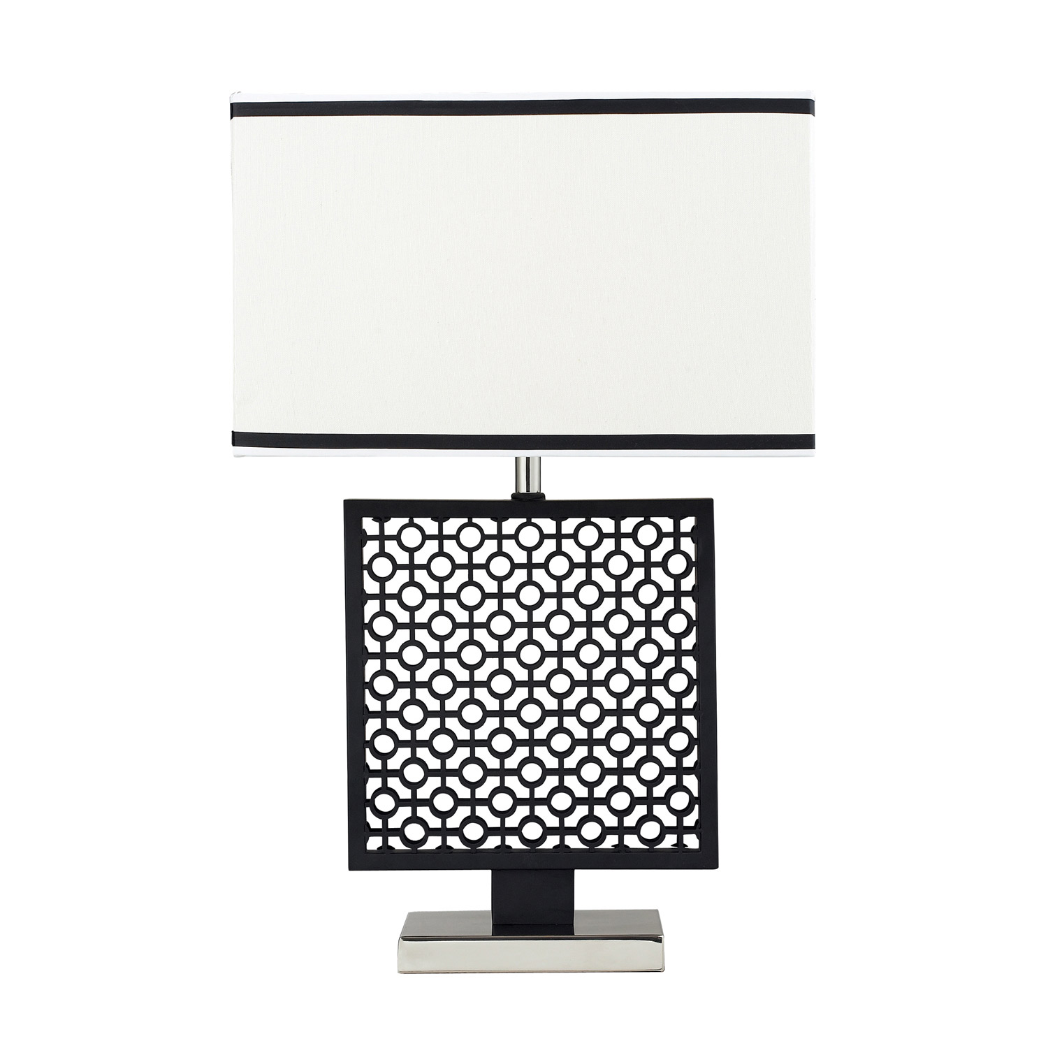 Elk Lighting D2210 Portage Table Lamp - Black / Polished Nickle