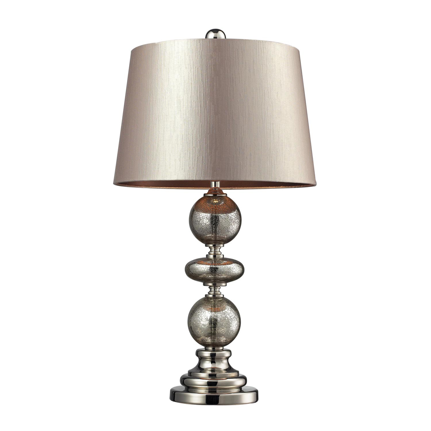 Elk Lighting D2227 Hollis Table Lamp - Antique Mercury Glass and Polished Nickle
