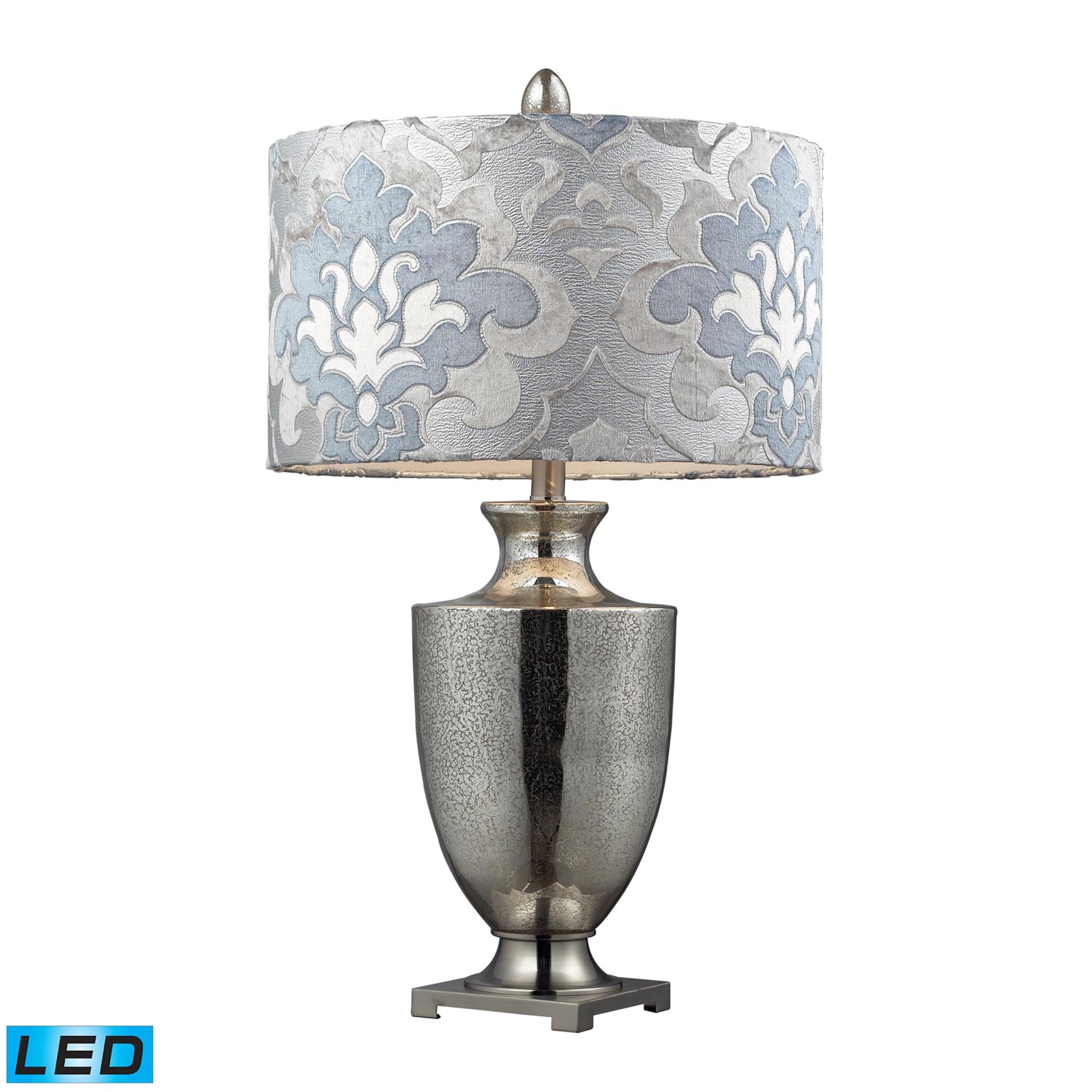 Elk Lighting D2248P-LED Langham Table Lamp - Antique Mercury Glass with Polished Chrome