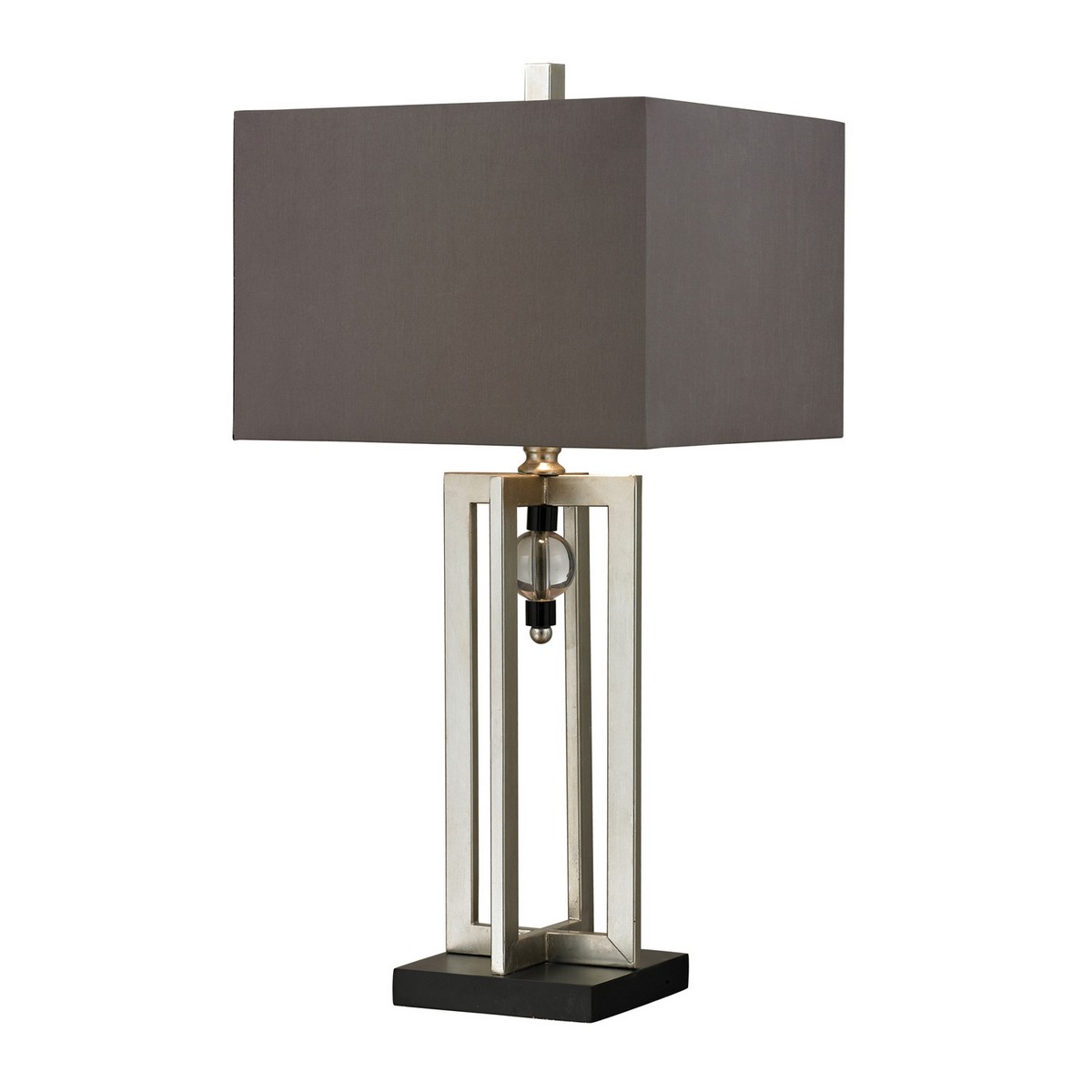Elk Lighting D228 Table Lamp - Silver Leaf/Black