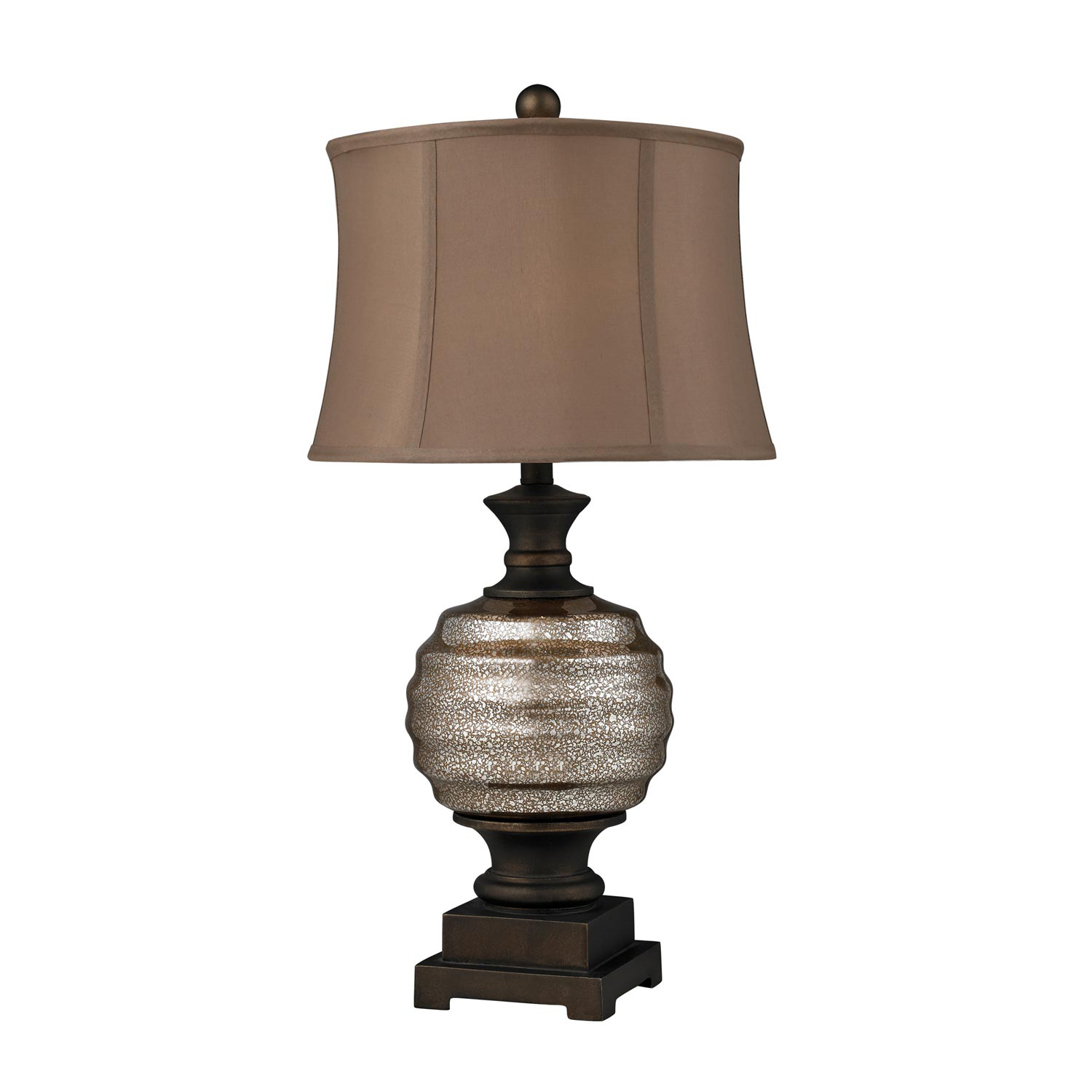 Elk Lighting D2308 Grants Pass Table Lamp - Antique Mercury Glass and Bronze Accents