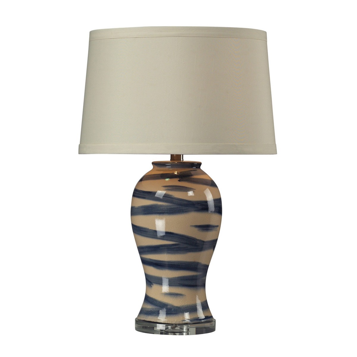Elk Lighting D281T Table Lamp - Blue/Offwhite with Acrylic Base