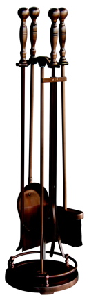 UniFlame 5 Pc Satin Copper Fireset With Ball Handles-Uniflame
