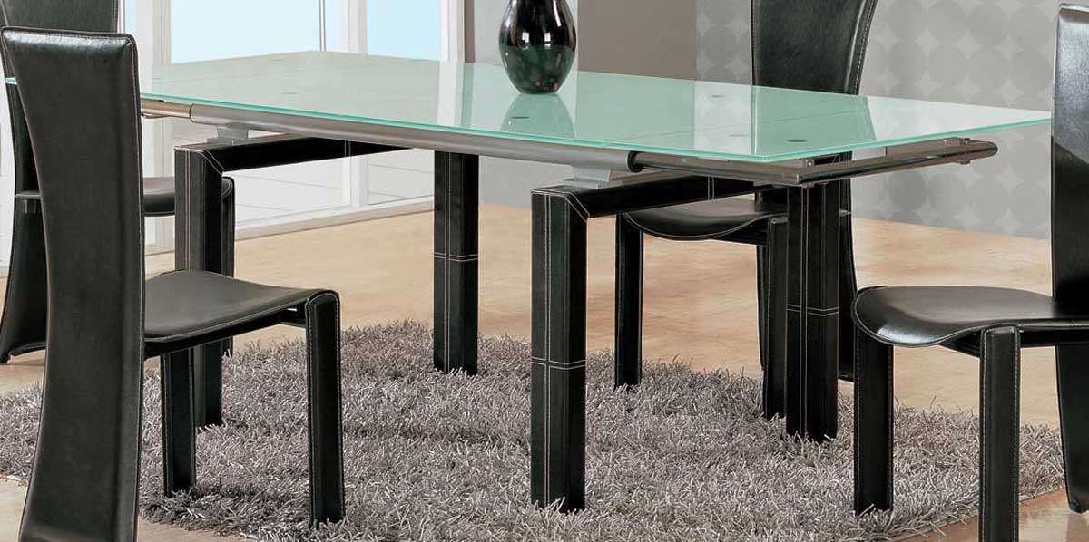 Global Furniture USA GF-017 Dining Table-Wenge Leather