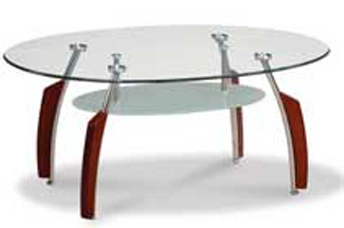 Global Furniture USA 138 Coffee Table - Mahogany/Chrome