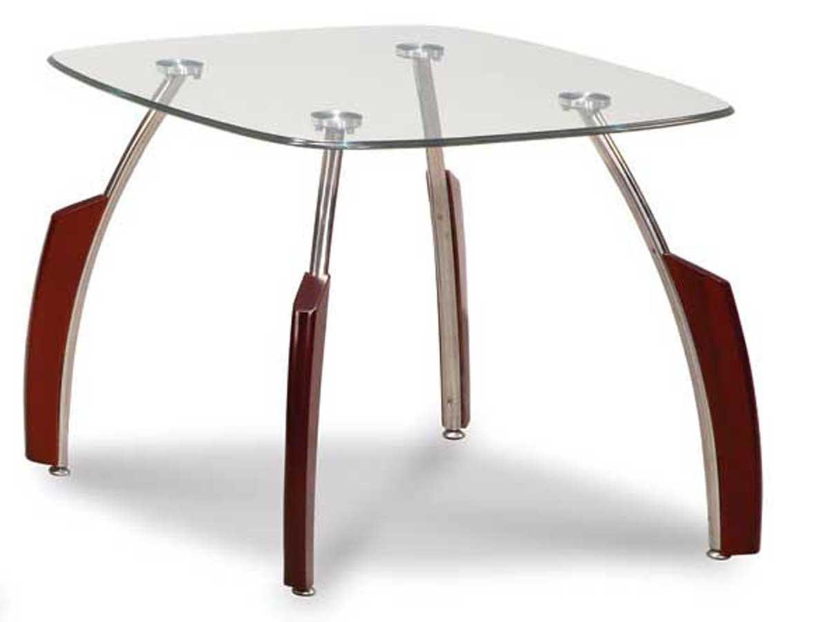 Global Furniture USA 138 End Table - Mahogany/Chrome