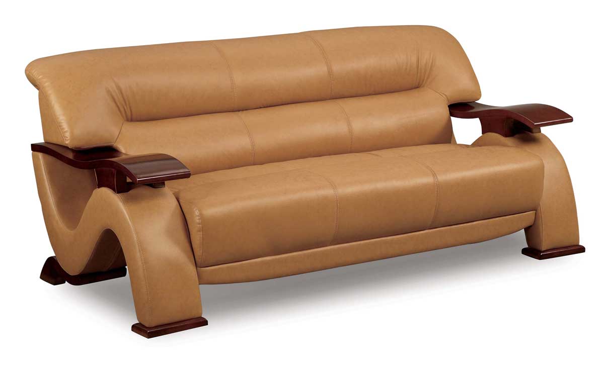 Global Furniture USA GF-2033 Sofa - Brown Leather Match