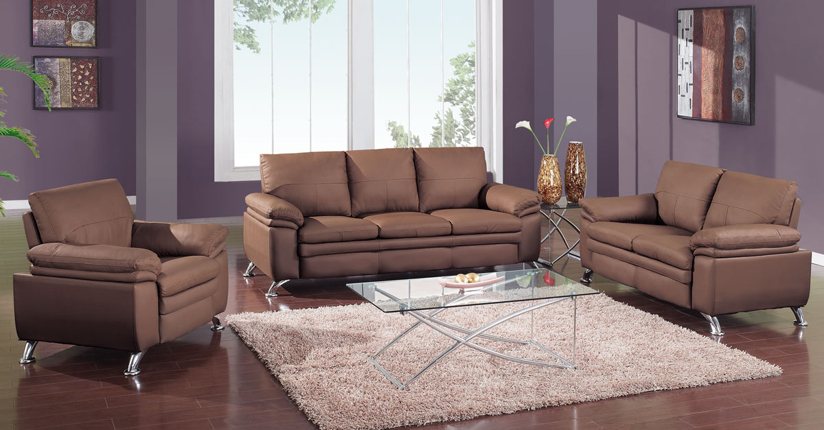 Global Furniture USA 2225 Living Room Set - Brown