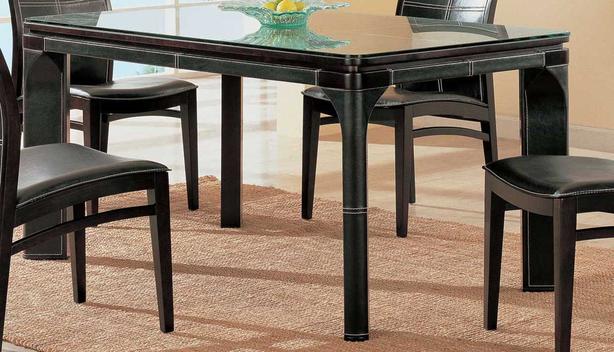 Global Furniture USA GF-3110 Dining Table-Wenge Leather