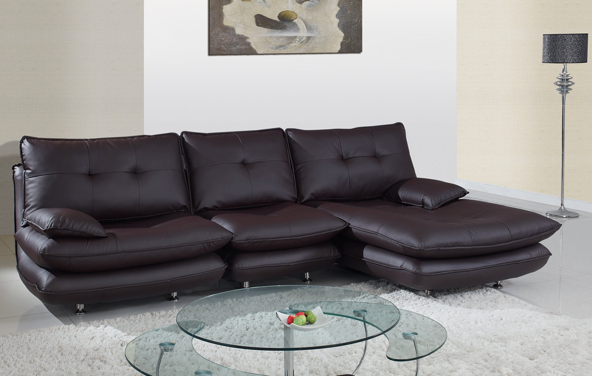 Global Furniture USA 3613 Sectional Sofa - Chocolate Brown