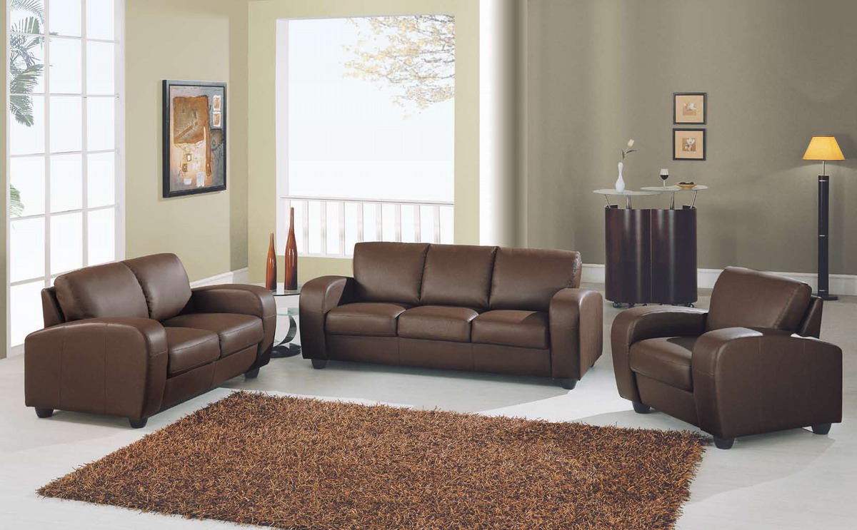 Global Furniture USA GF-399 Living Room Collection - Brown Leather Match