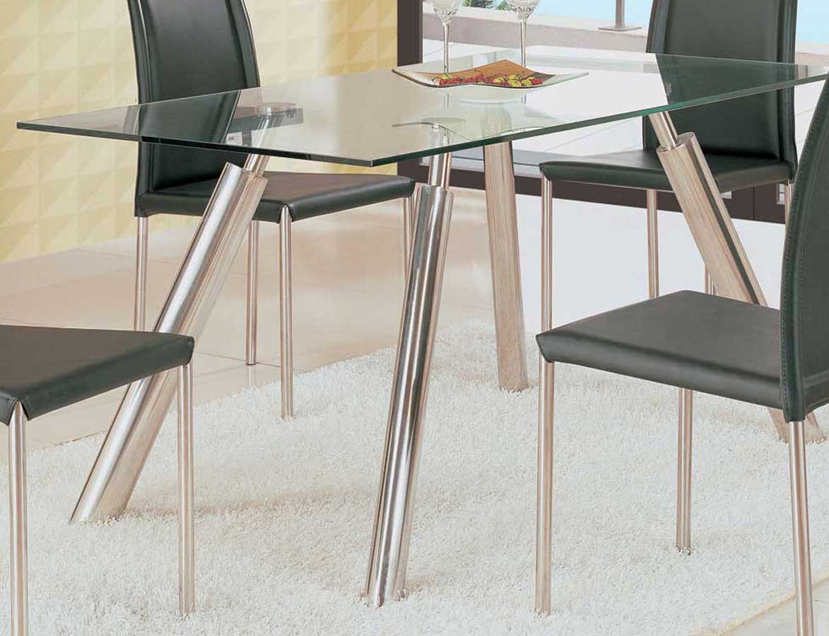 Global Furniture USA GF-8065 Dining Table-Silver